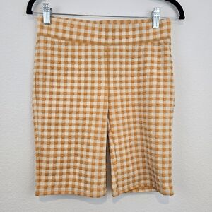 Madewell Gingham Jacquard Biker Shorts